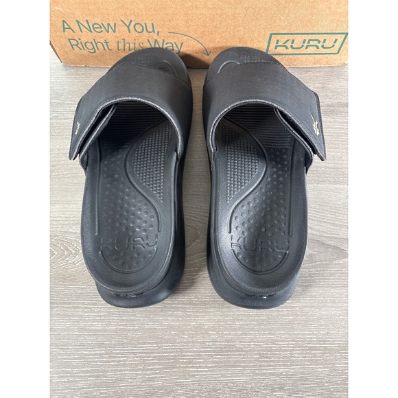 Kuru Moment Women's Black Slide Sandals Comfort Slip On Size 9- NIB - Picture 6 of 8